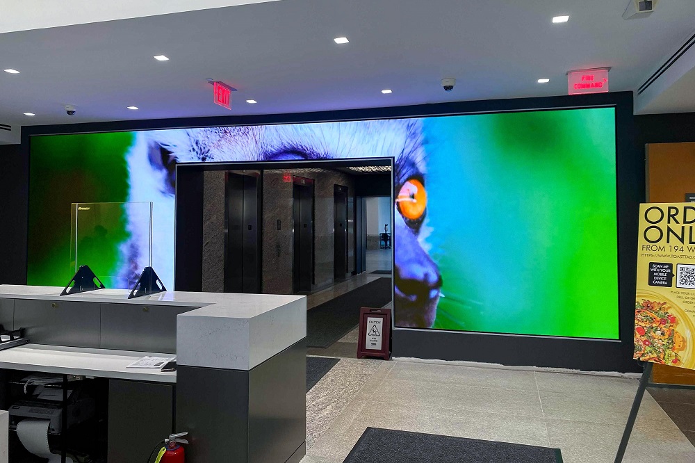 SNA Displays Adds Creative Digital Lobby Displays to Large Tenant Building, slide 0