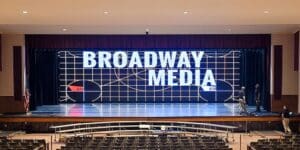 DVLED videowall in auditorium.