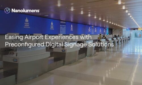 Nanolumens airport experiences poster.