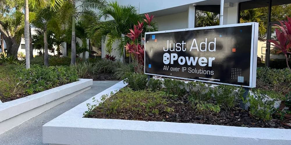 Outside of Just Add Power's new facility