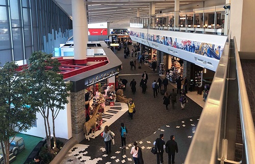 LaGuardia airport reconstruction atladied loudspeakers and microphones