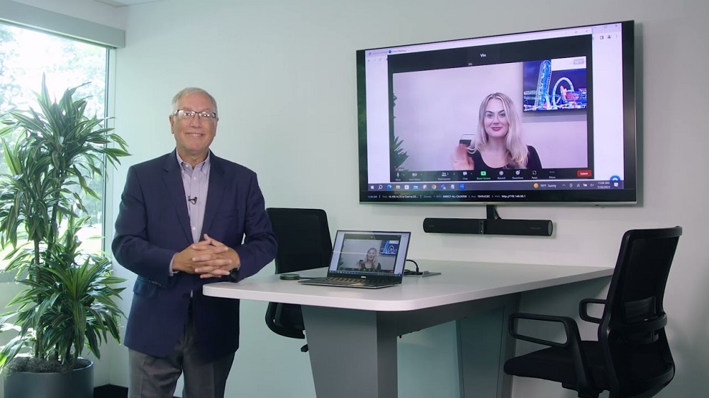 A-V Service's Vincent Bruno demonstrates how to use the Crestron Air Media Connect Adapter