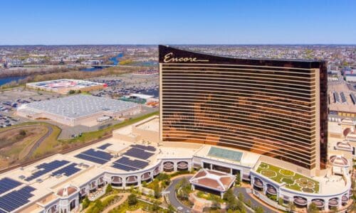 View of Encore Casino in Boston.