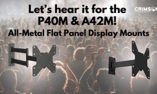 Crimson AV All-Metal Mounts promo poster.