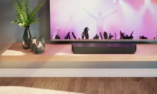 Philips Professional Soundbar in hotel room