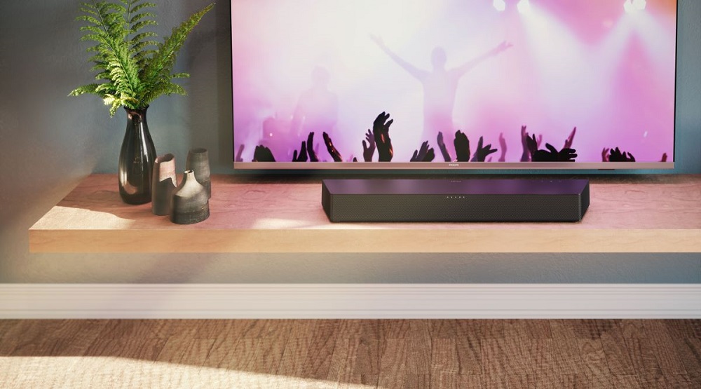 Philips Professional Soundbar in hotel room