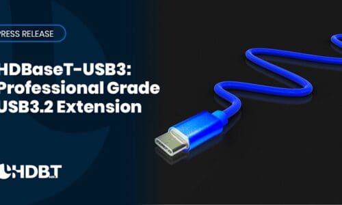 HDBaseT promo for USB 3.2 connectivity standardization.