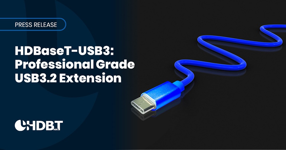 HDBaseT promo for USB 3.2 connectivity standardization.