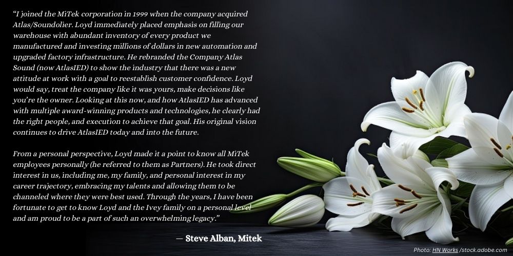 Honoring Loyd Ivey: MiTek Corporation’s Founder, President & CEO’s Legacy, slide 9