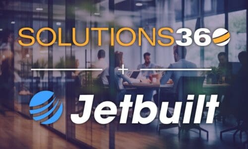 Jetbuilt and Solutions360 logos poster.
