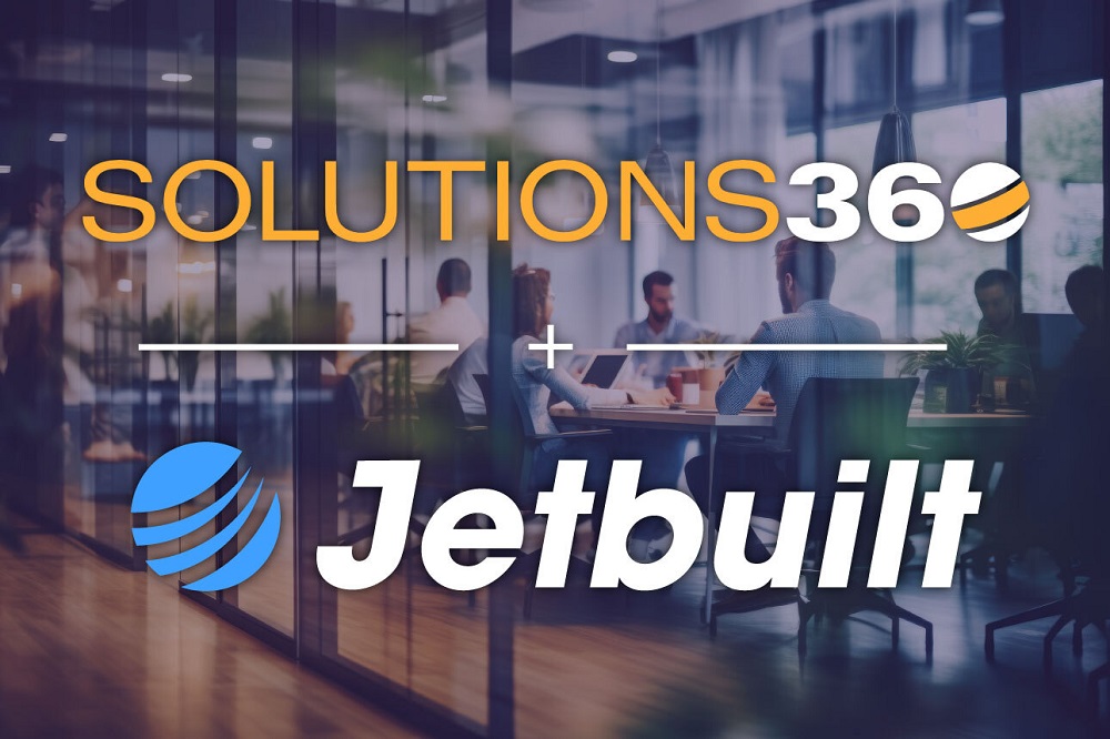 Jetbuilt and Solutions360 logos poster.