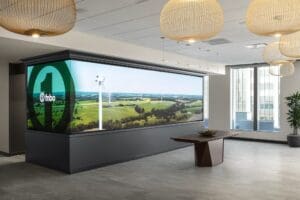 Digital signage, videowall in corporate office