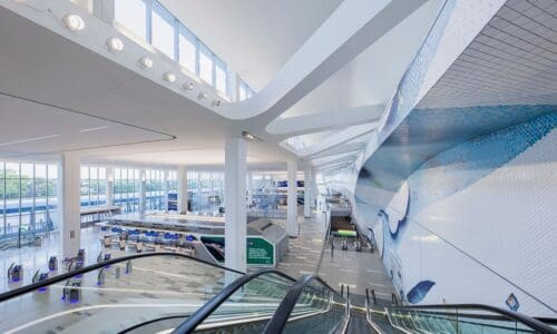 LaGuardia Terminal B interior.