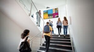 4K Philips QE-Line 3000 digital signage series with ‘EcoDesign’ in education space