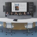 Q-STS/QSC spatial audio Microsoft Team Room front eyeview