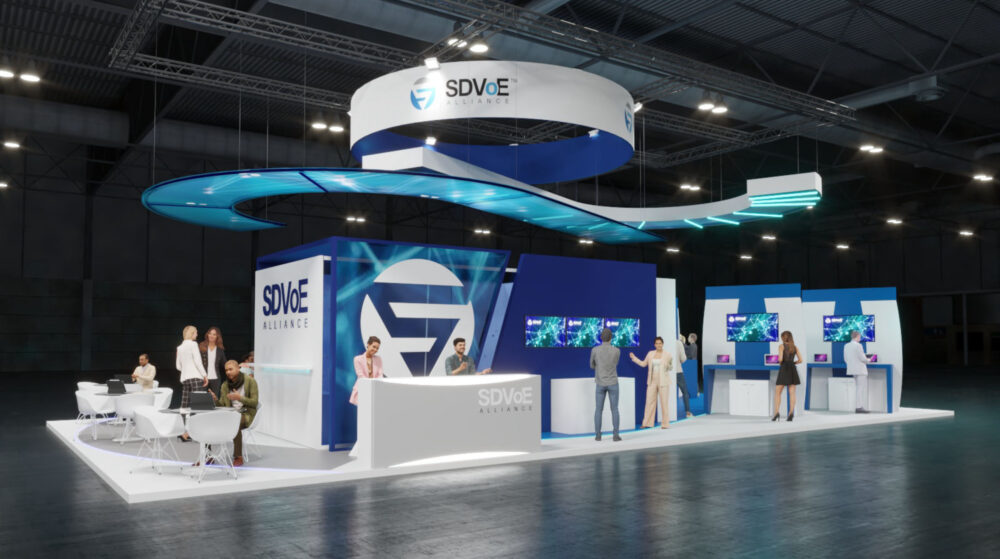 SDVoE Alliance booth concept for ISE 2024