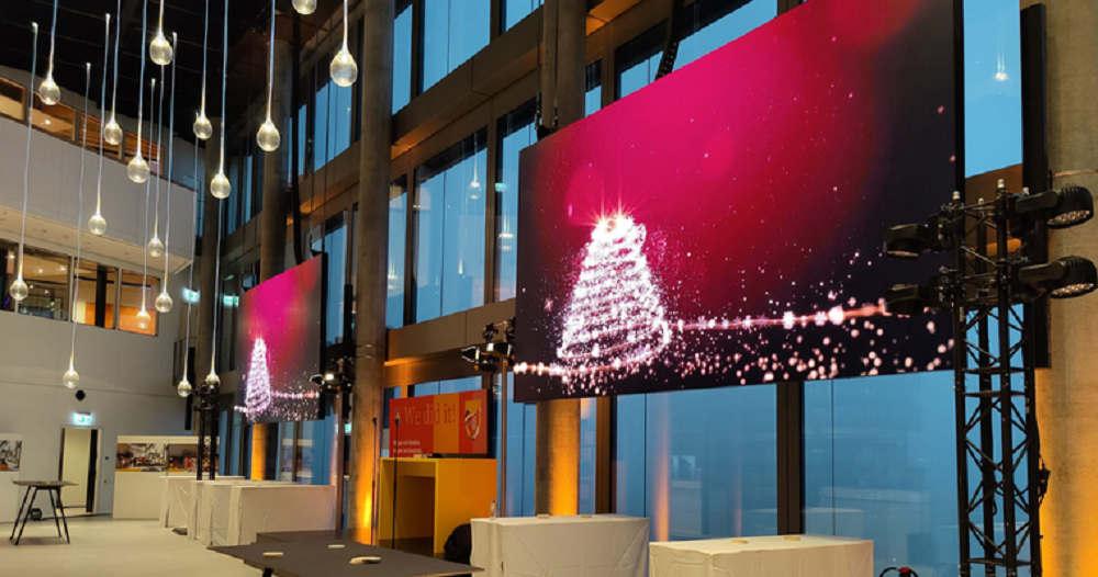 DEKOM AG installation of DVLED videowalls in Germany.