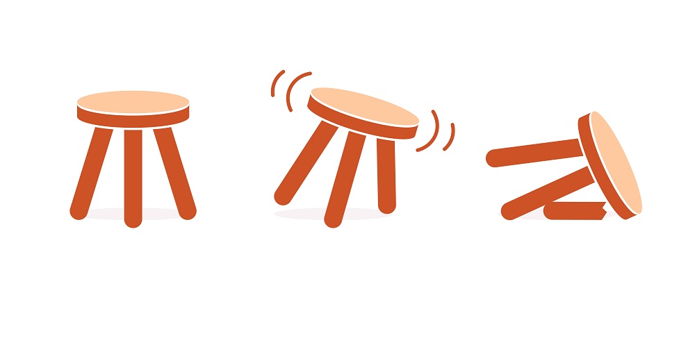 Stool symbolizing quality hardware, software and experiences.