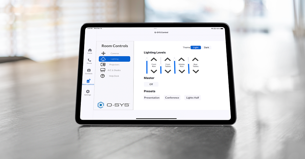 Q-SYS Control for Zoom Rooms app for integrators & end users.