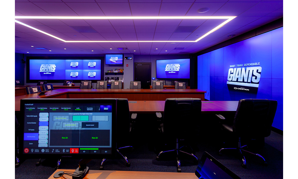 The New York Giants Prepare for NFL Draft Using Crestron System