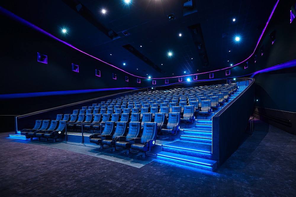 Cineplexx’s Westfield SCS luxury multiplex cinema UNIQUE room in Vienna, Austria equipped with Powersoft’s ultra-flexible Quattrocanali amplifiers.