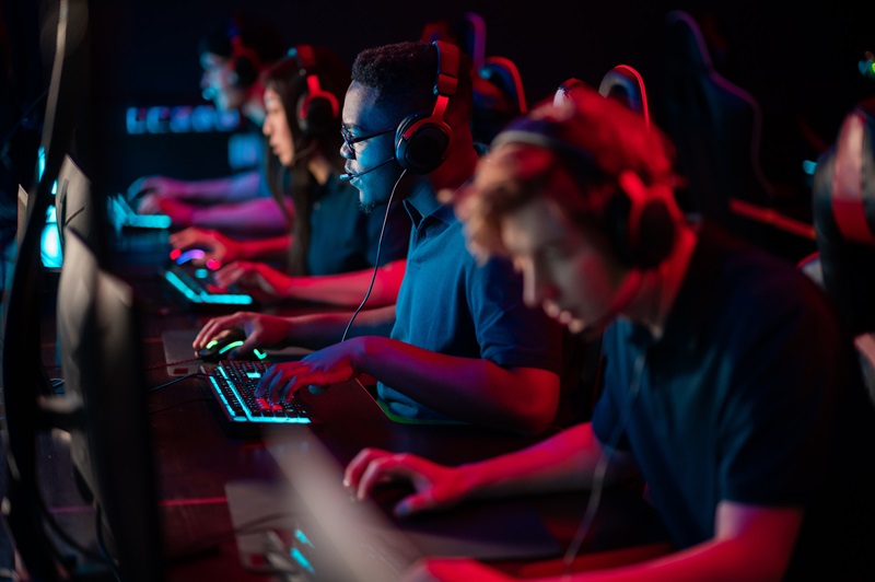 Gamers playing an Esports game