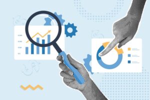 Downloaded Save to Library Preview Crop Find Similar File #: 886054170 Fashionable halftone collage. Concept of analytics, business data, financial planning, investment,report. Trendy modern retro illustration. profit killers, Solutions360, webinar