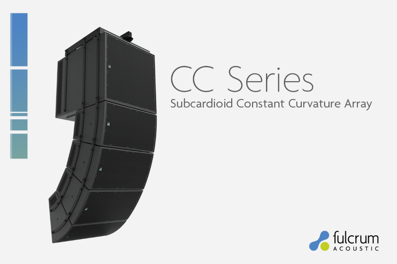 Fulcrum Acoustic, the Whitinsville, Mass.-based, professional loudspeaker and audio equipment manufacturer,  launched the CC Series, a constant curvature subcardioid array system. The new Series is designed for "exceptional clarity, coverage and easy deployment,' says Fulcrum Acoustics.