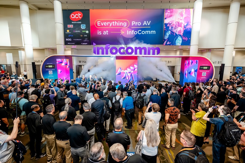 InfoComm 2025 welcomes attendees on show floor.