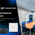 Sennheiser Lumens poster for meeting room collaboration.