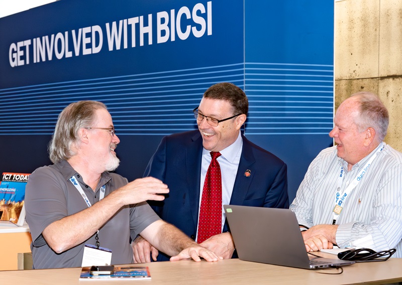 BICSI members interacting with each other.