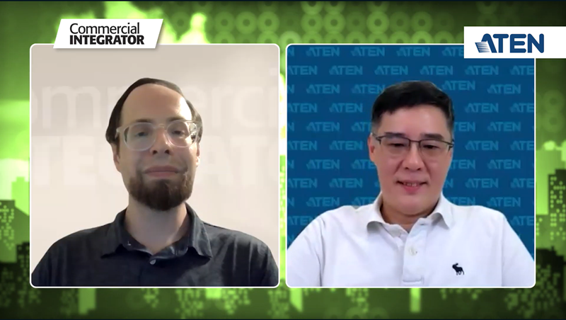 YouTube screengrab of David Tsao, ATEN and Dan Ferrisi, CI+SSI