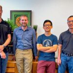 Renkus-Heinz engineering team, left to right: Chad DeFranco, Robert Newman, Peng Yin and Hai Le