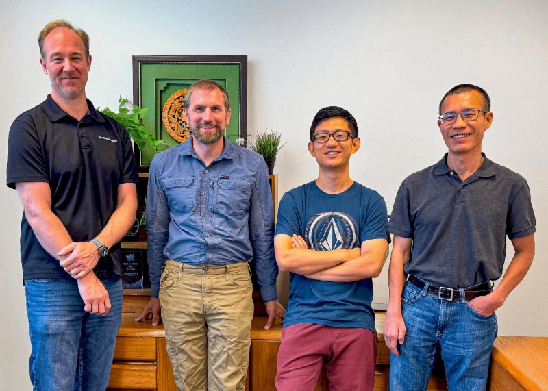 Renkus-Heinz engineering team, left to right: Chad DeFranco, Robert Newman, Peng Yin and Hai Le