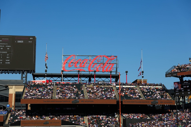 Coca-Cola sign by Samsung at Citi Field Stadium