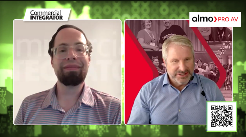 Screengrab of interview with Dan Smith of Almo Pro AV.