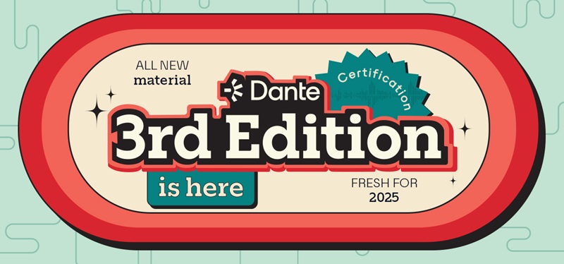 Audinate Dante 3rd Edition Training Program poster.