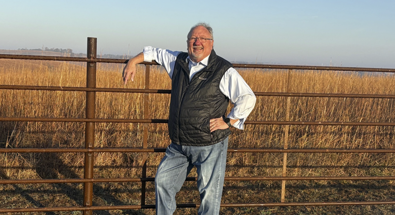 Dave Taylor on a farm