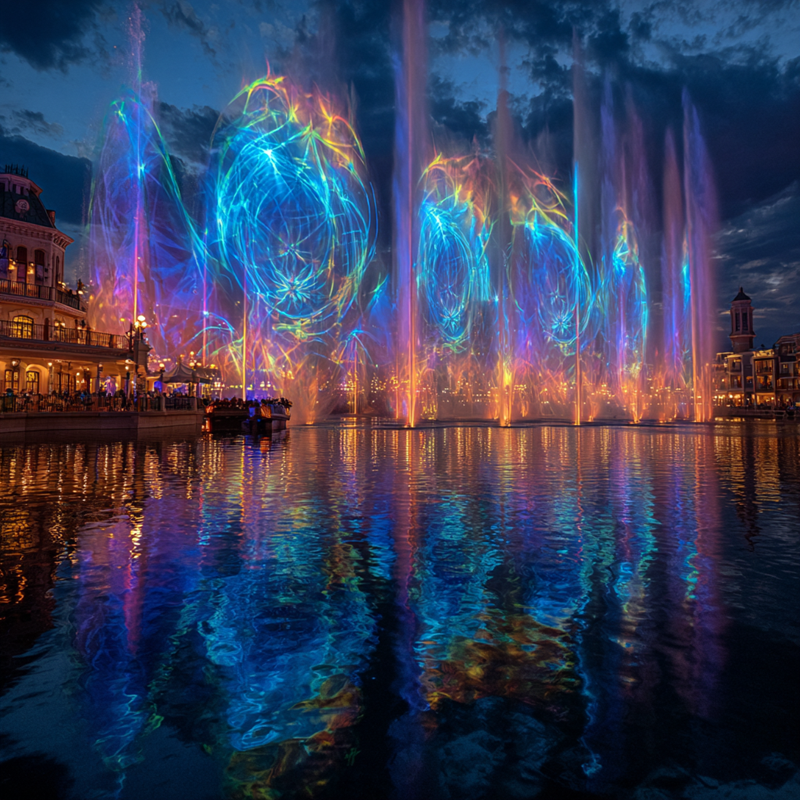 Galactic skies in a theme park