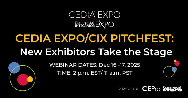 CEDIA Expo/CIX PitchFest
