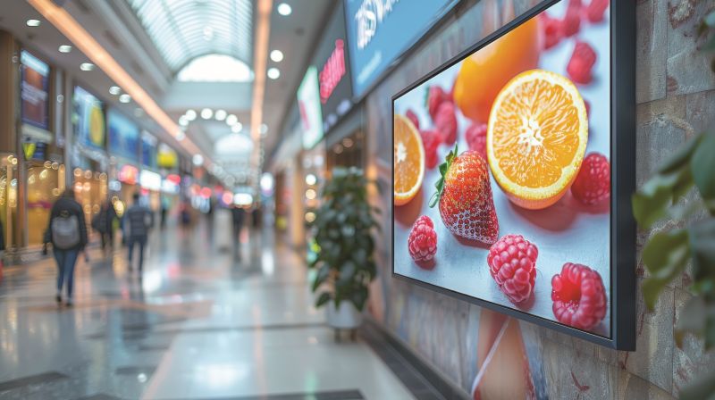digital signage, shopping mall