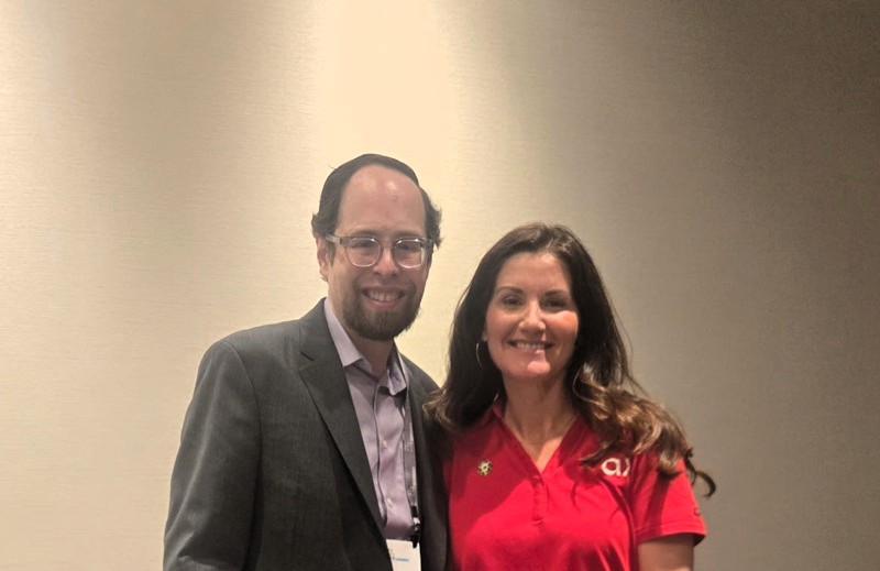 Dan Ferrisi with Beth Dudley of Almo Pro AV