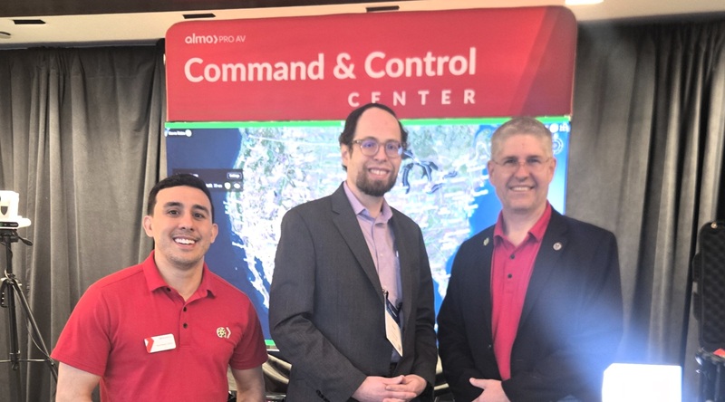 Dan Ferrisi with Matthew Callari and Eric Jameson of Almo Pro AV