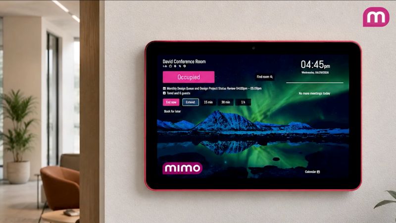 Mimo launches MystReserve, a vendor-agnostic room scheduling solution for its LED tablet line that connects to Microsoft 365, Google Workspace and other calendar platforms.