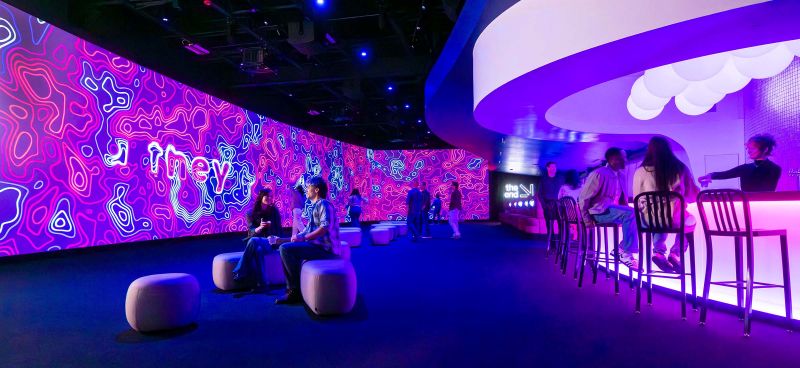 Theater/bar space at Prototype Museum.
