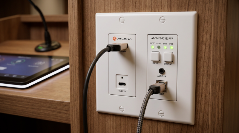 Atlona Omega 2 Brings HDBaseT 3.0, USB-C and Dante to Presentation Rooms With Fewer Boxes